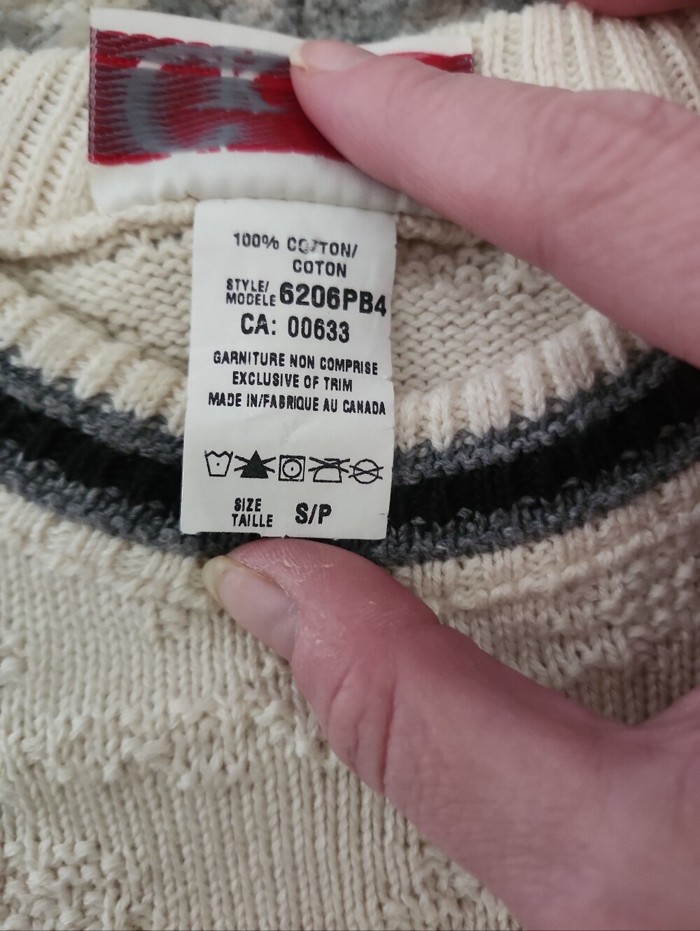 Vintage CK Grace Canada 100% Cotton Horse Rabbit Embroidered Knit Cottagecore - Picture 6 of 7